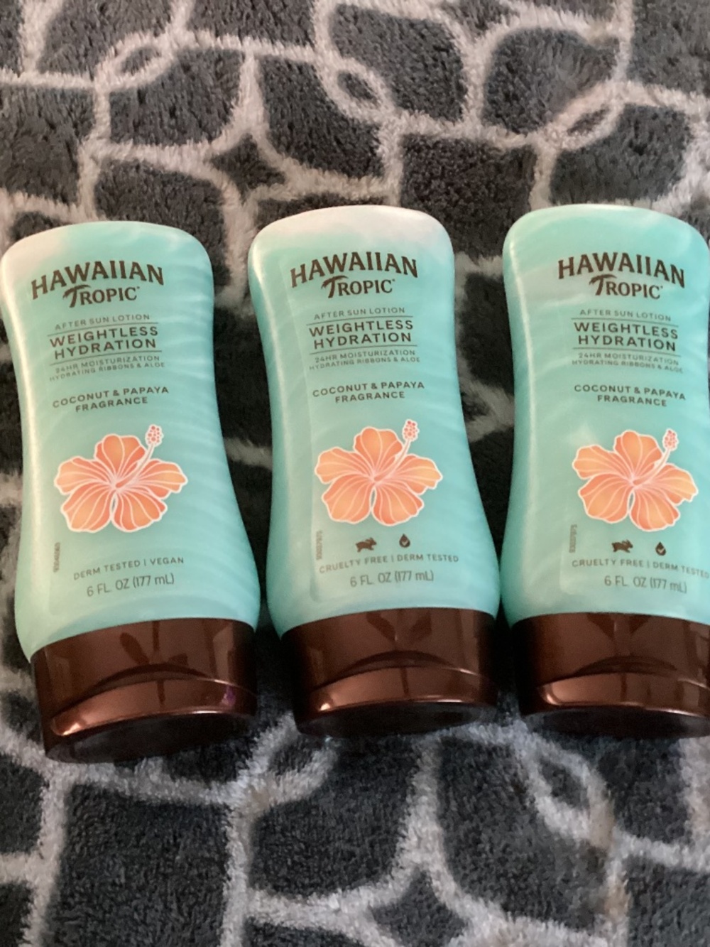 Hawaiian Tropic after sun lotion bundle New 6 fl oz each